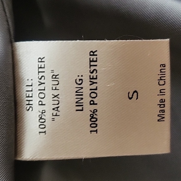 Willow & Root Gray Faux Fur Jacket - Size S - Picture 7 of 11